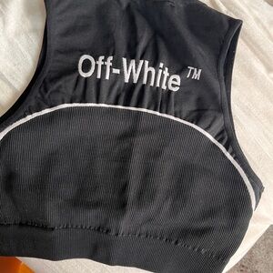 Off-White Black Ribbed Tank